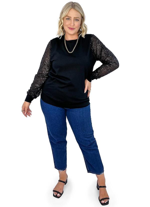 Miss Masy Plus - Blusão Feminino Mirela Preto 1