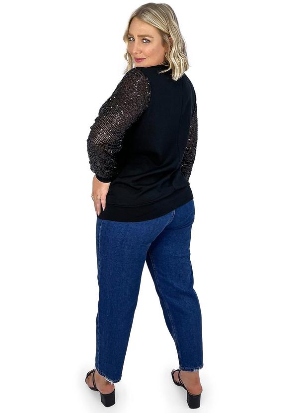 Miss Masy Plus - Blusão Feminino Mirela Preto 4