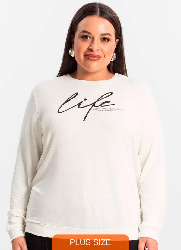Secret Glam - Blusão Feminino Plus Size Bege