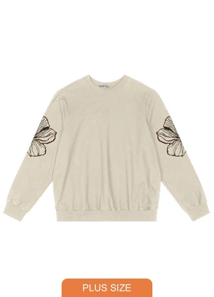 Secret Glam - Blusão Feminino Plus Size Bege - SECRET GLAM