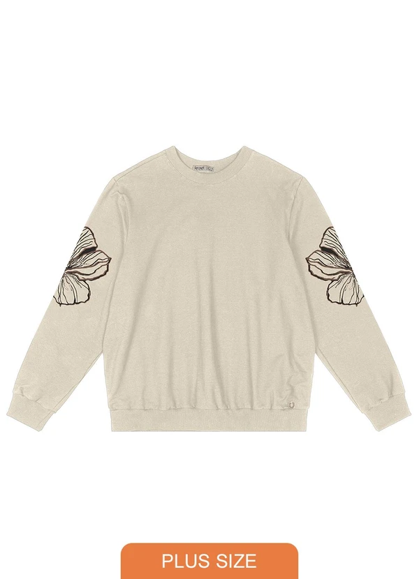 Secret Glam - Blusão Feminino Plus Size Bege