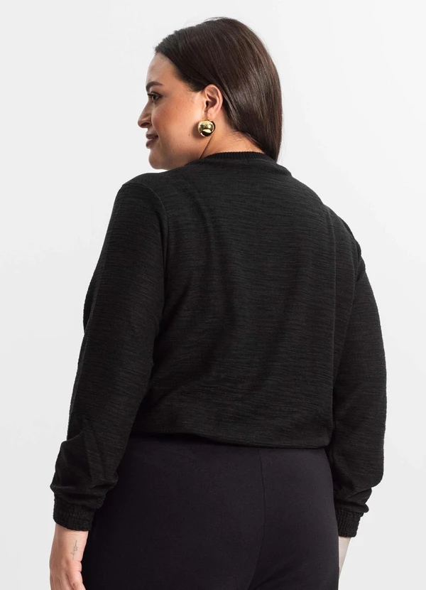 Secret Glam - Blusão Feminino Plus Size Preto 2