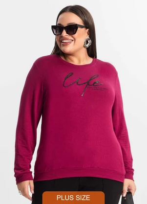 Secret Glam - Blusão Feminino Plus Size Vermelho - SECRET GLAM