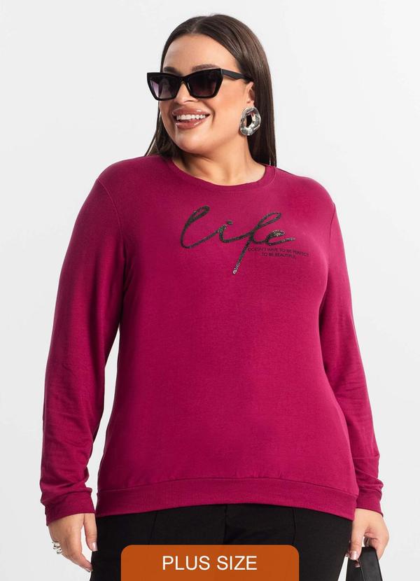 Secret Glam - Blusão Feminino Plus Size Vermelho