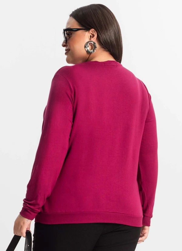 Secret Glam - Blusão Feminino Plus Size Vermelho 2