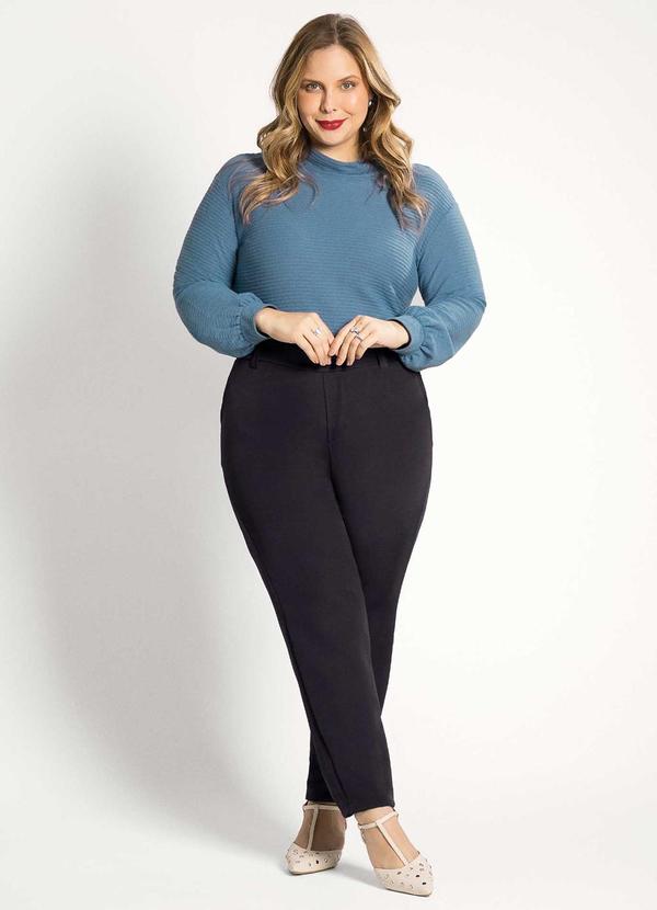 Habana - Blusão Feminino Plus Size Versátil Azul 2