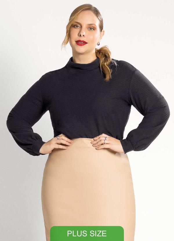 Habana - Blusão Feminino Plus Size Versátil Preto