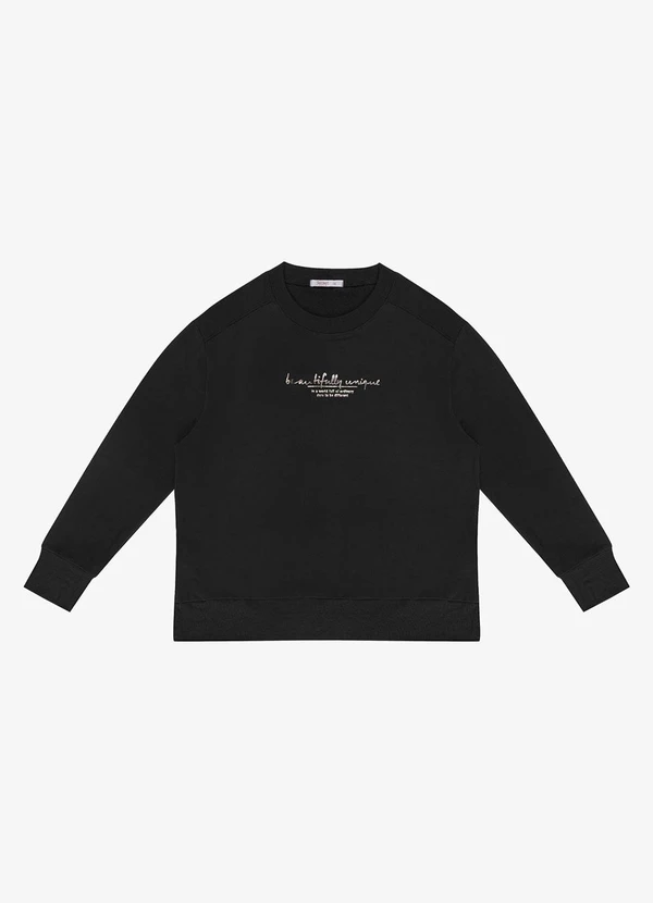 Secret Glam - Blusão Molecotton Plus Size Preto 5