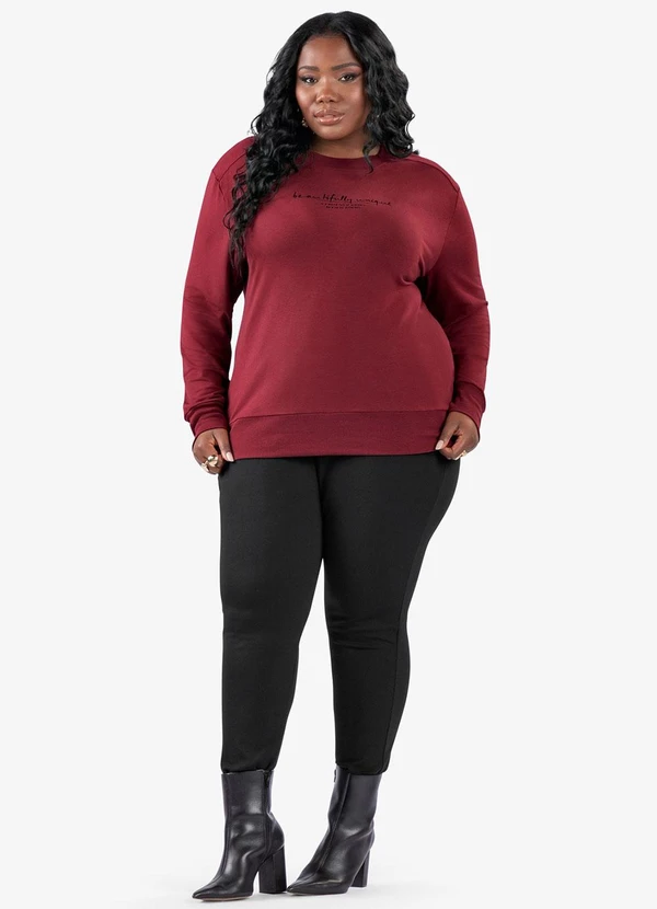 Secret Glam - Blusão Molecotton Plus Size Vermelho 1
