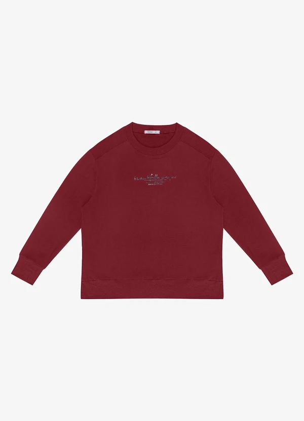 Secret Glam - Blusão Molecotton Plus Size Vermelho 3