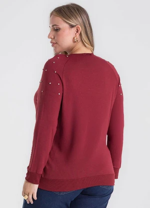 Secret Glam - Blusão Molecotton Plus Size Vermelho - SECRET GLAM