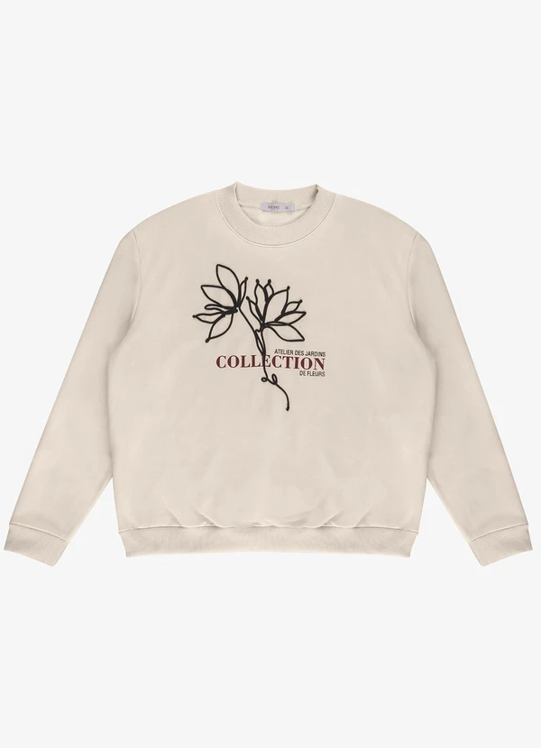 Secret Glam - Blusão Moletom Plus Size Bege 3