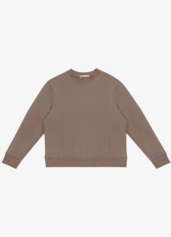 Secret Glam - Blusão Plus Size Manga Longa Marrom 3