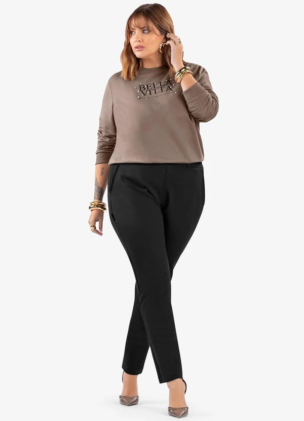 Secret Glam - Blusão Plus Size Marrom
