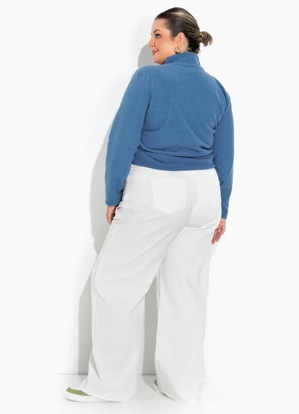 Marguerite - Casaco Azul com Cordão Ajustável Plus Size 5