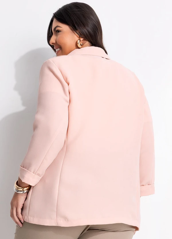 Marguerite - Casaco Bege Claro em Crepe Plano 6