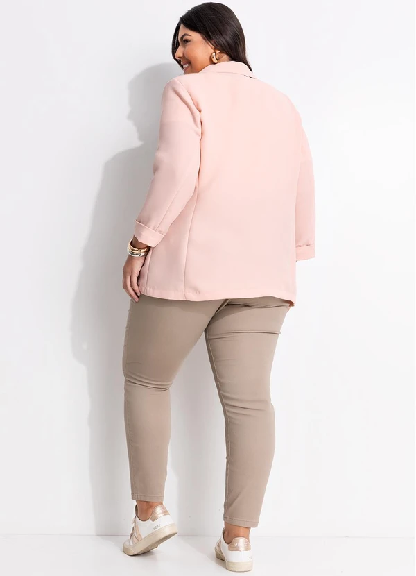 Marguerite - Casaco Bege Claro em Crepe Plano 3