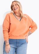 Casaco Coral em Moletom sem Pel�cia