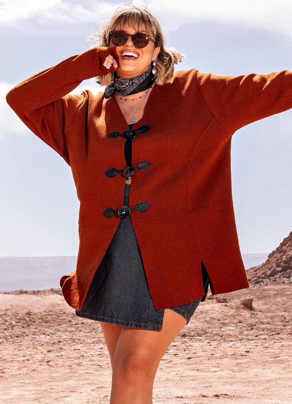 Marguerite - Casaco Ferrugem em Tricô 3