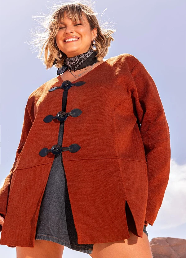Marguerite - Casaco Ferrugem em Tricô 5