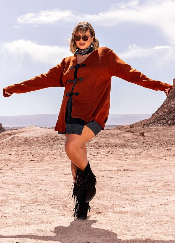 Marguerite - Casaco Ferrugem em Tricô 8