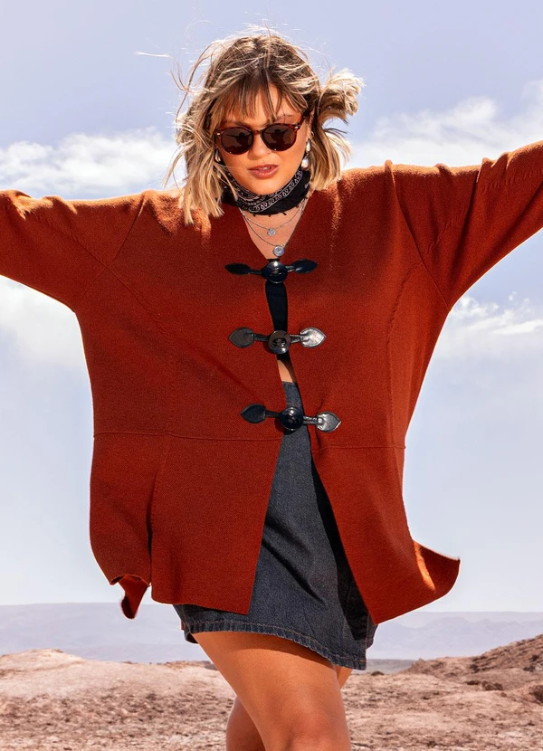 Marguerite - Casaco Ferrugem em Tricô 9