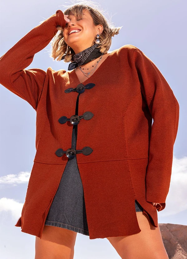 Marguerite - Casaco Ferrugem em Tricô 10