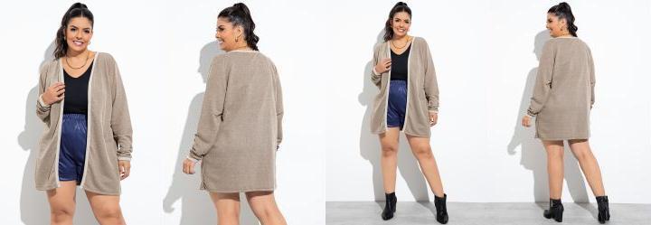 Casaco Marrom Carvalho em Moletinho