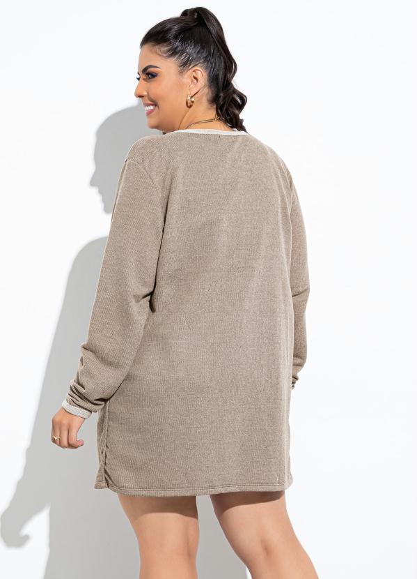 Marguerite - Casaco Marrom Carvalho em Moletinho 4