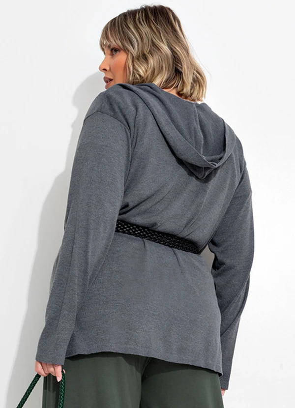 Marguerite - Casaco Mescla Escuro em Tricô 2