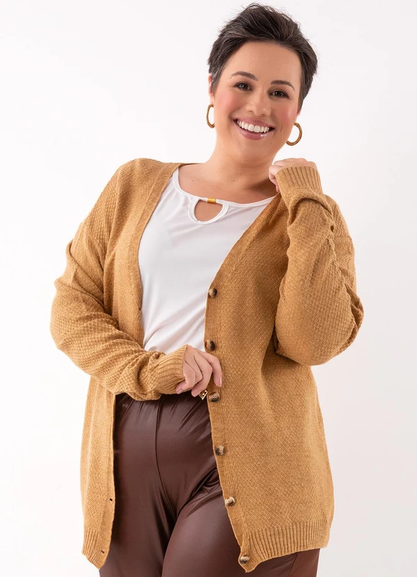 Marguerite - Casaco Mostarda em Tricô