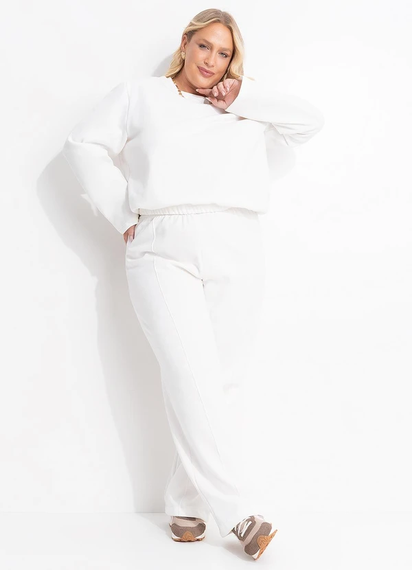 Marguerite - Casaco Off White em Moletom Peluciado 6