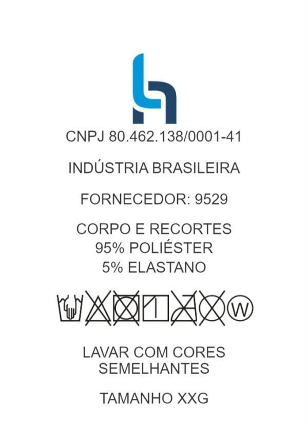 Outlet - Casaco Plus Size Marinho/Laranja com Recorte
