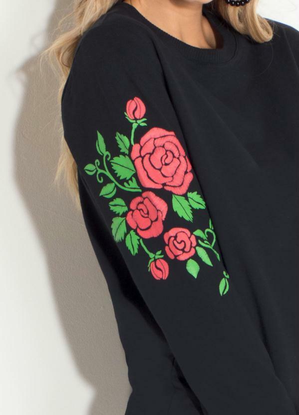 Quintess - Casaco Preto Quintess com Estampa de Bordado 3