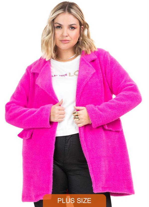 Secret Glam - Casaco Tweed Favo Rosa