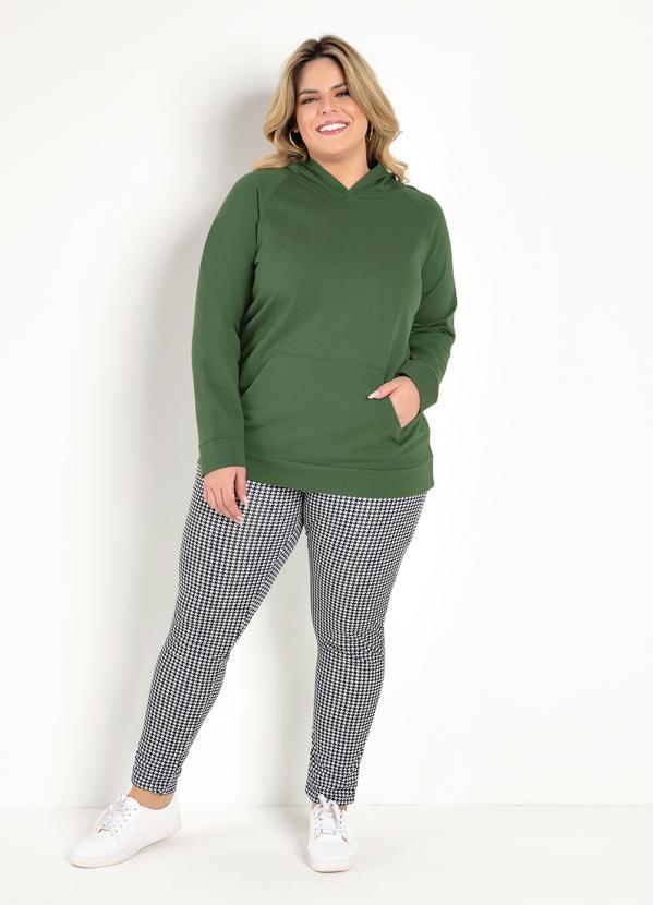 Marguerite - Casaco Verde Militar com Capuz Plus Size 3