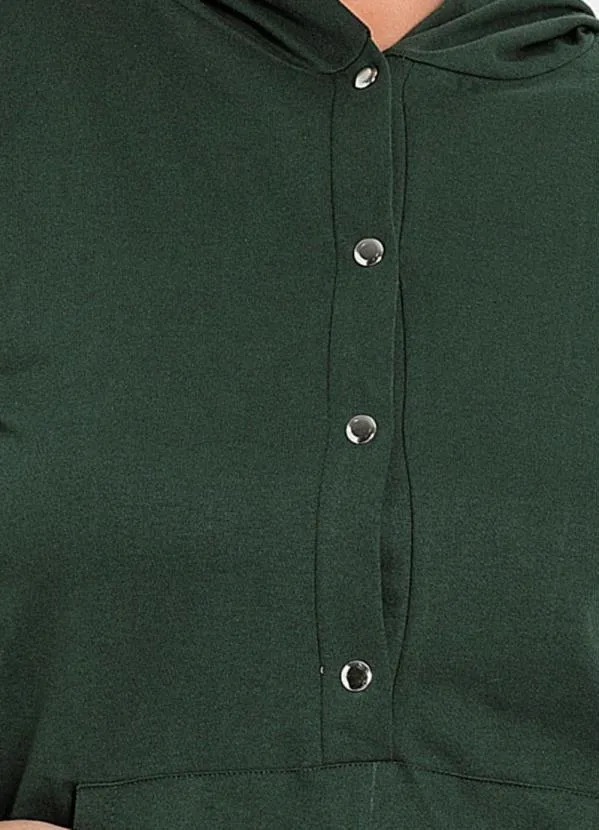 Marguerite - Casaco Verde Plus Size com Botões e Bolso 3