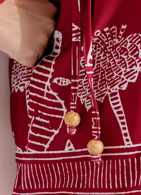 Marguerite - Kimono Floral Listrado em Malha Fria 1