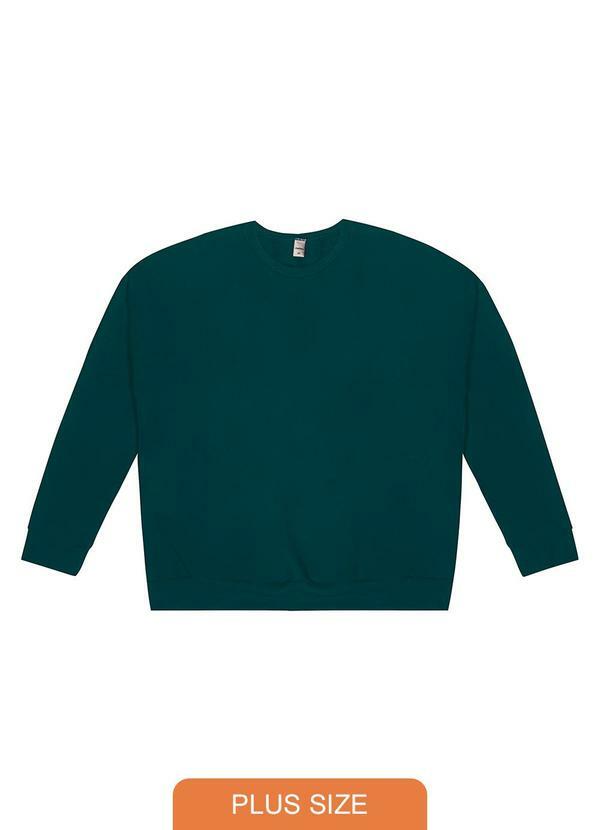 Rovitex - Blusão Feminino em Moletom Plus Size Verde