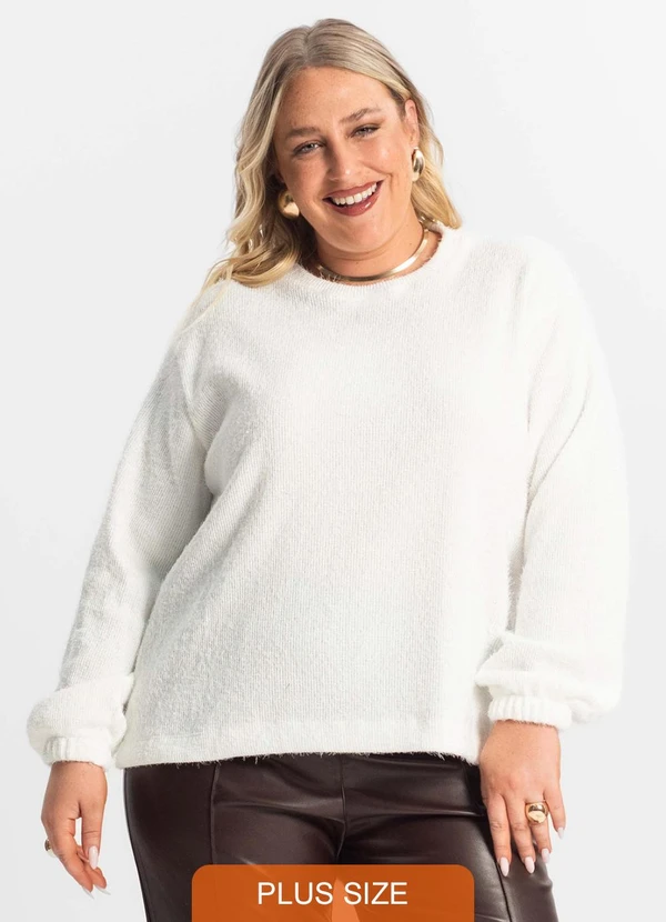 Secret Glam - Blusão Feminino Plus Size Bege