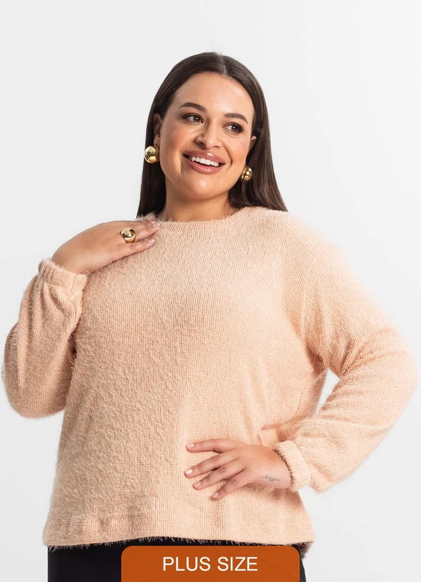 Secret Glam - Blusão Feminino Plus Size Rosa
