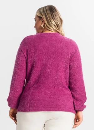 Secret Glam - Blusão Feminino Plus Size Roxo - SECRET GLAM