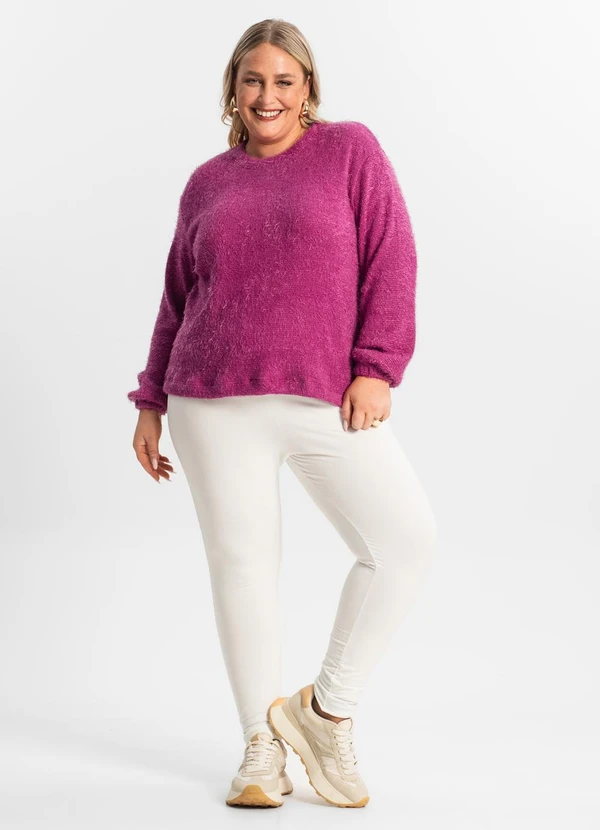 Secret Glam - Blusão Feminino Plus Size Roxo 1