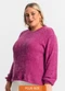 Secret Glam - Blusão Feminino Plus Size Bege - variação: Roxo