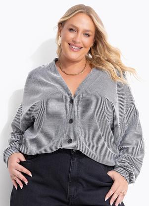 Casaco (Listrado) em Malha Texturizada