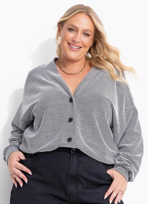 Casaco (Listrado) em Malha Texturizada