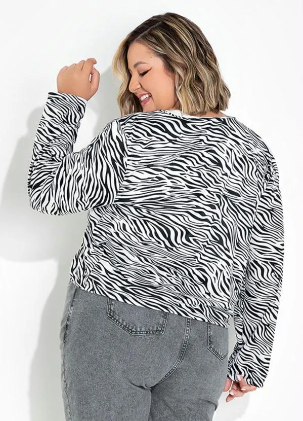 Marguerite - Casaqueto Zebra com Amarração Plus Size 2