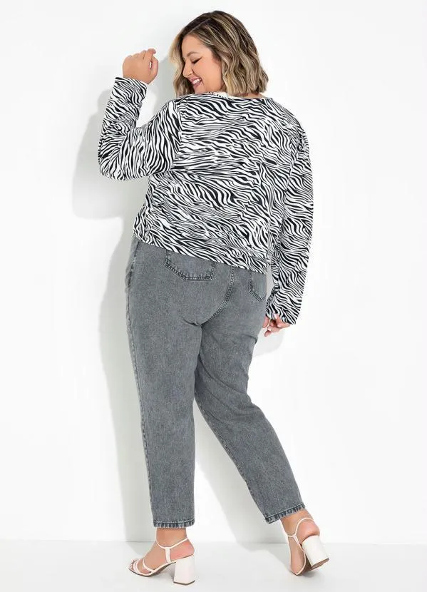 Marguerite - Casaqueto Zebra com Amarração Plus Size 1