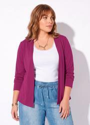Casaquinho Bord� Aberto na Frente Plus Size