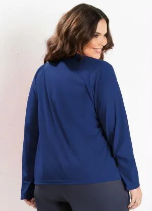 Marguerite - Casaquinho Marinho Aberto na Frente Plus Size - MARGUERITE